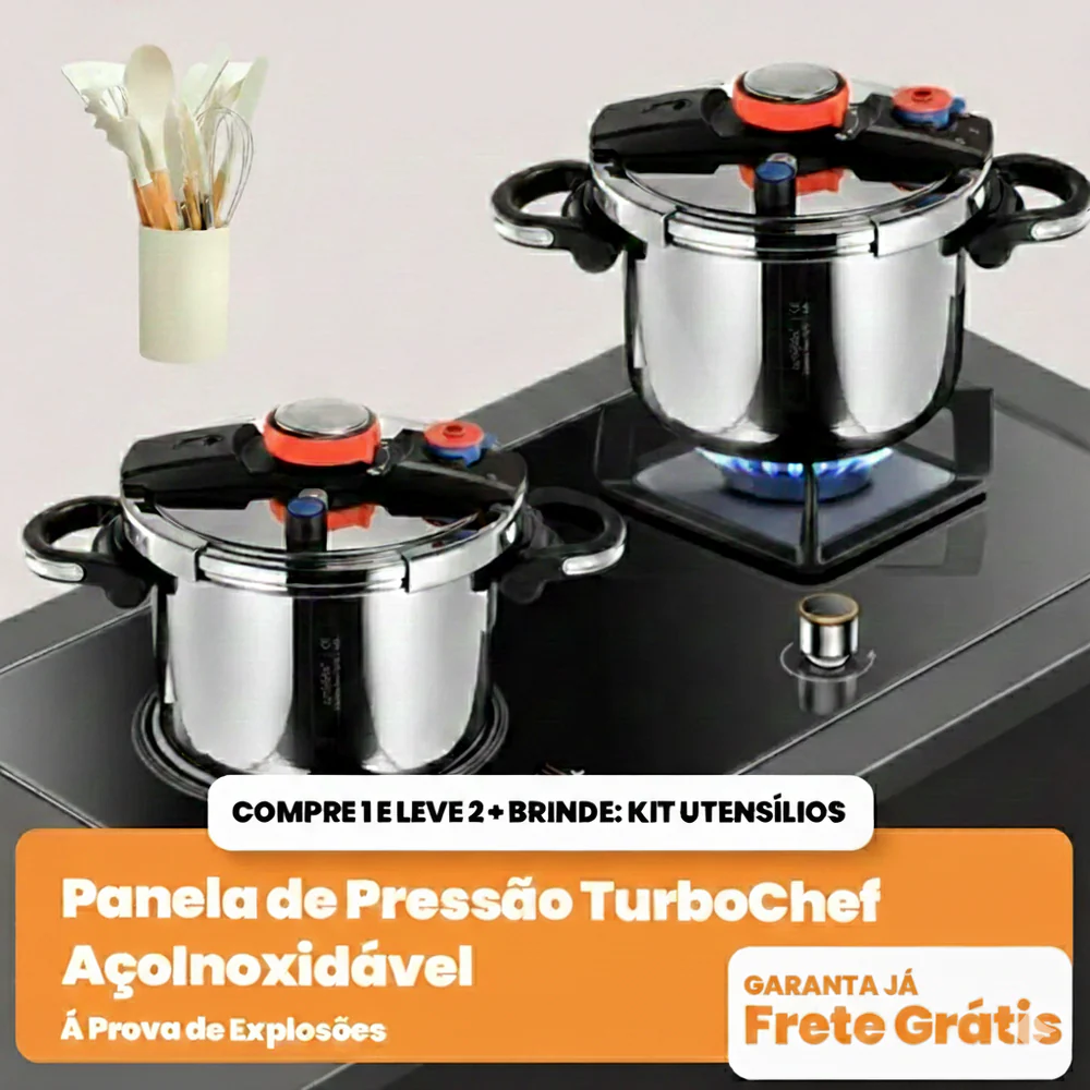 KIT Panelas de Pressão TurboChef Aço Inoxidável